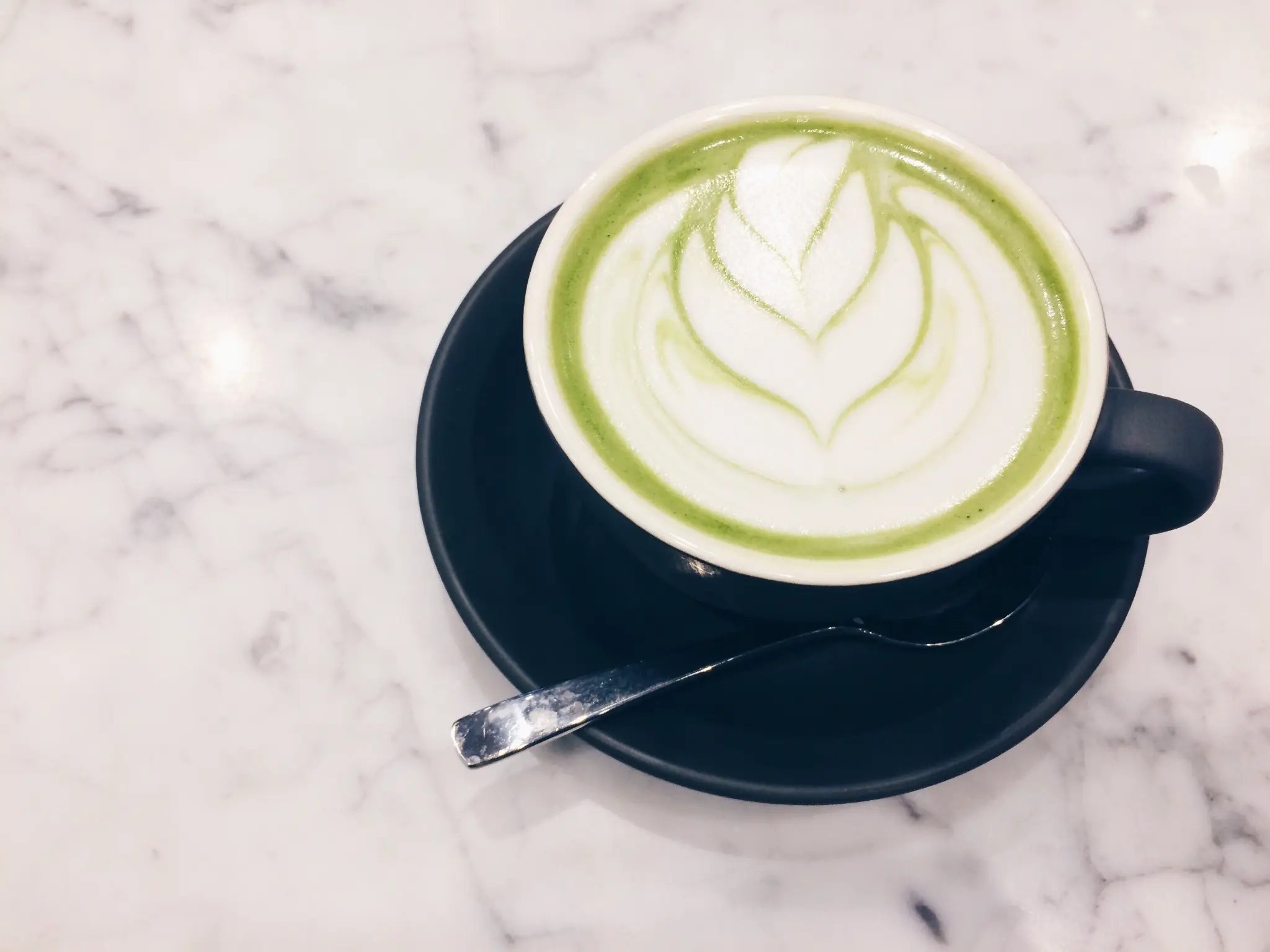 Professional matcha coffee hire - Beautiful latte art in ceremonial-grade matcha