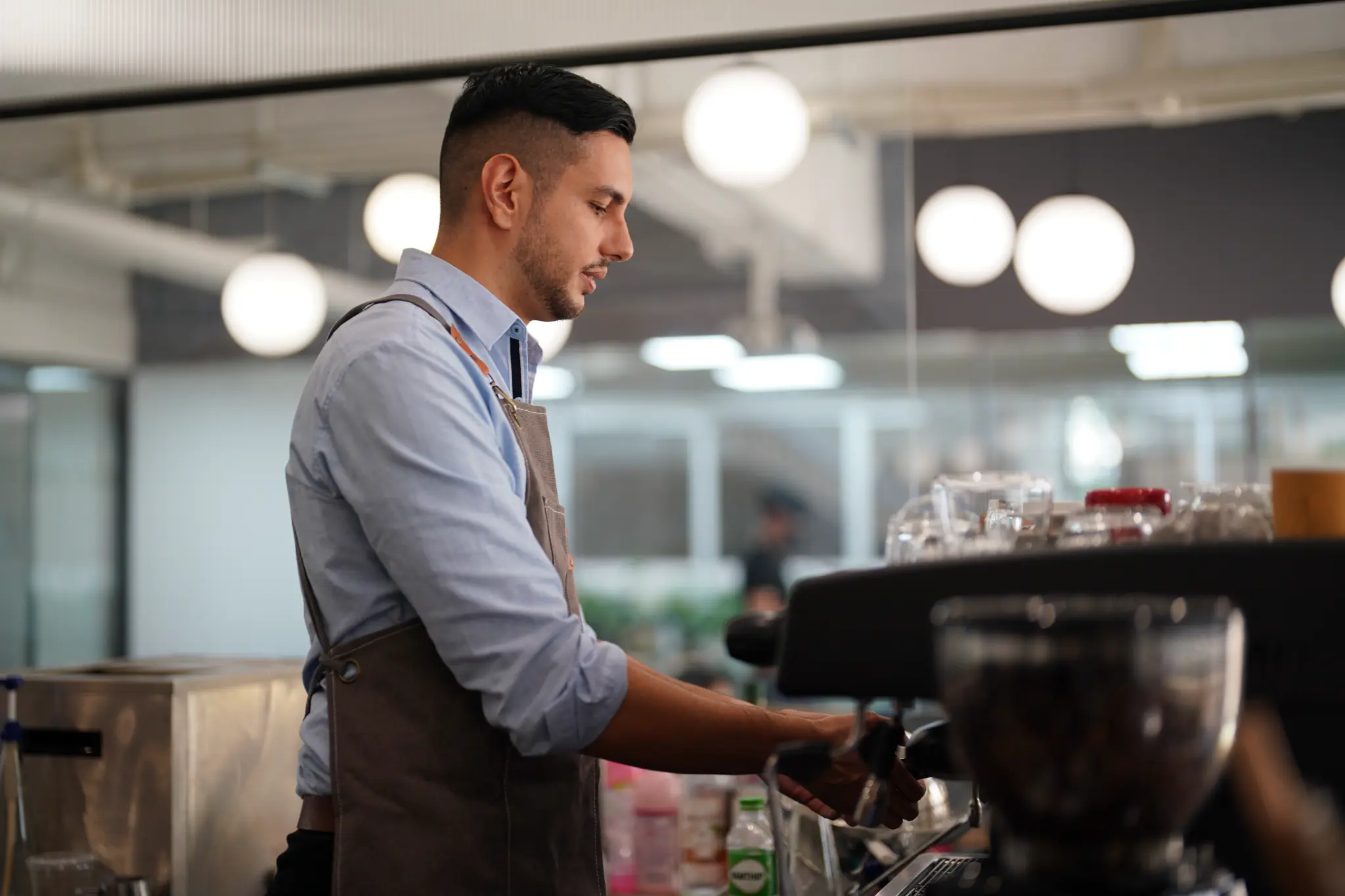Corporate barista hire - Mobile coffee bar service at office event